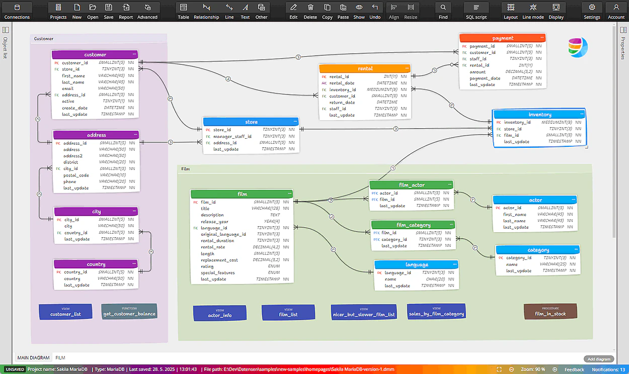 screenshot of Luna Modeler